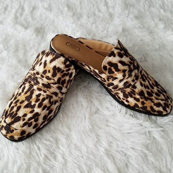 Cato Shoes - Cato leopard pattern women's low heel mule 7M